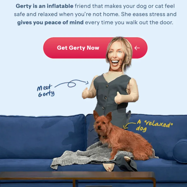 Gerty the inflatable doll